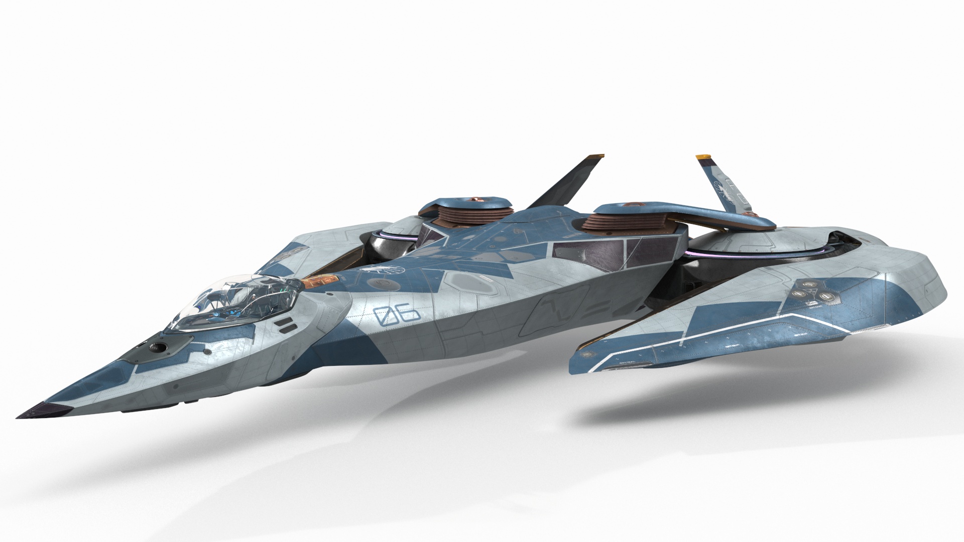 Sci Fi Fighter in Flight 3D model