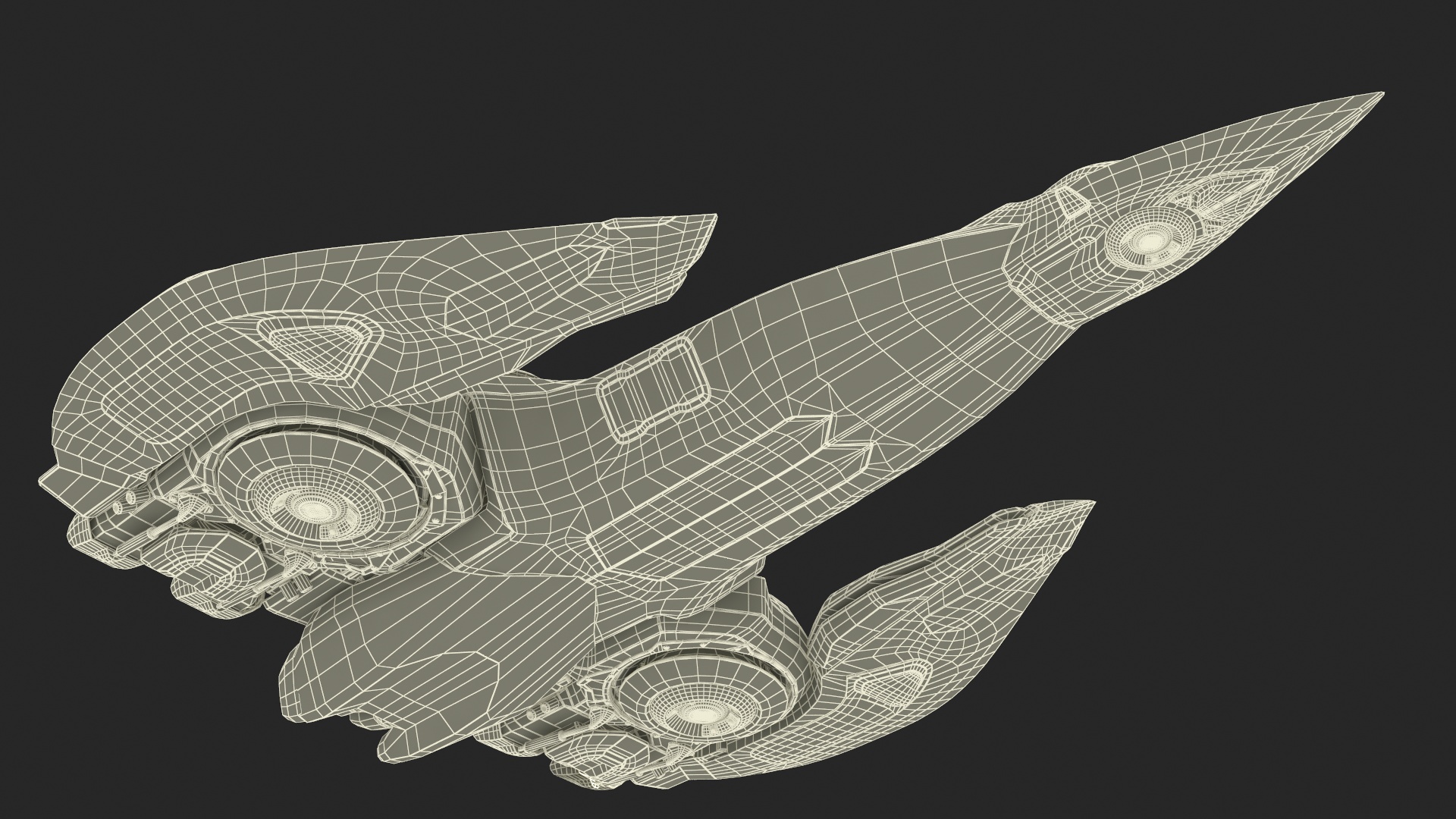 Sci Fi Fighter in Flight 3D model