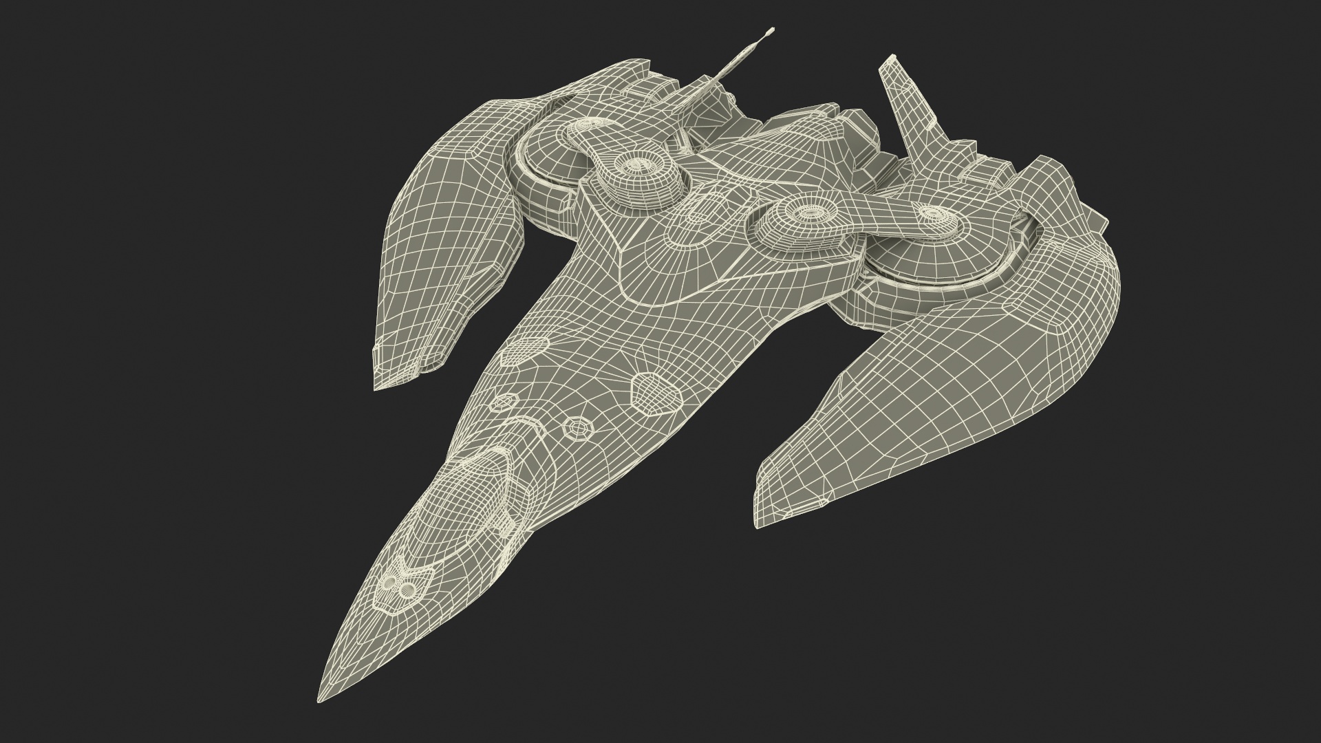 Sci Fi Fighter in Flight 3D model
