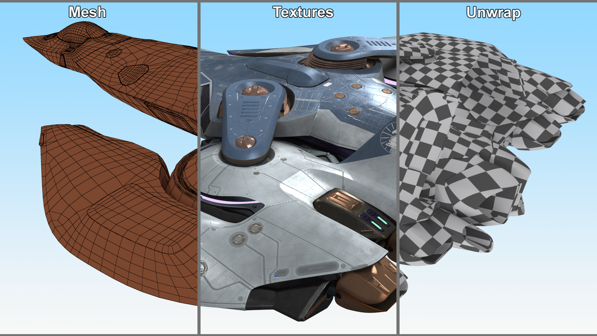 Sci Fi Fighter in Flight 3D model