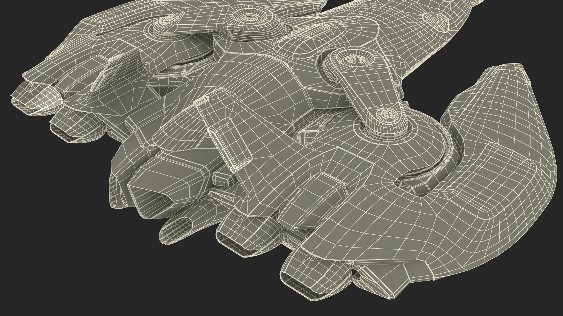 Sci Fi Fighter in Flight 3D model