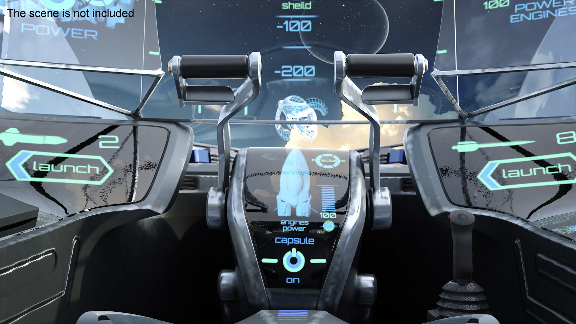Sci Fi Fighter in Flight 3D model