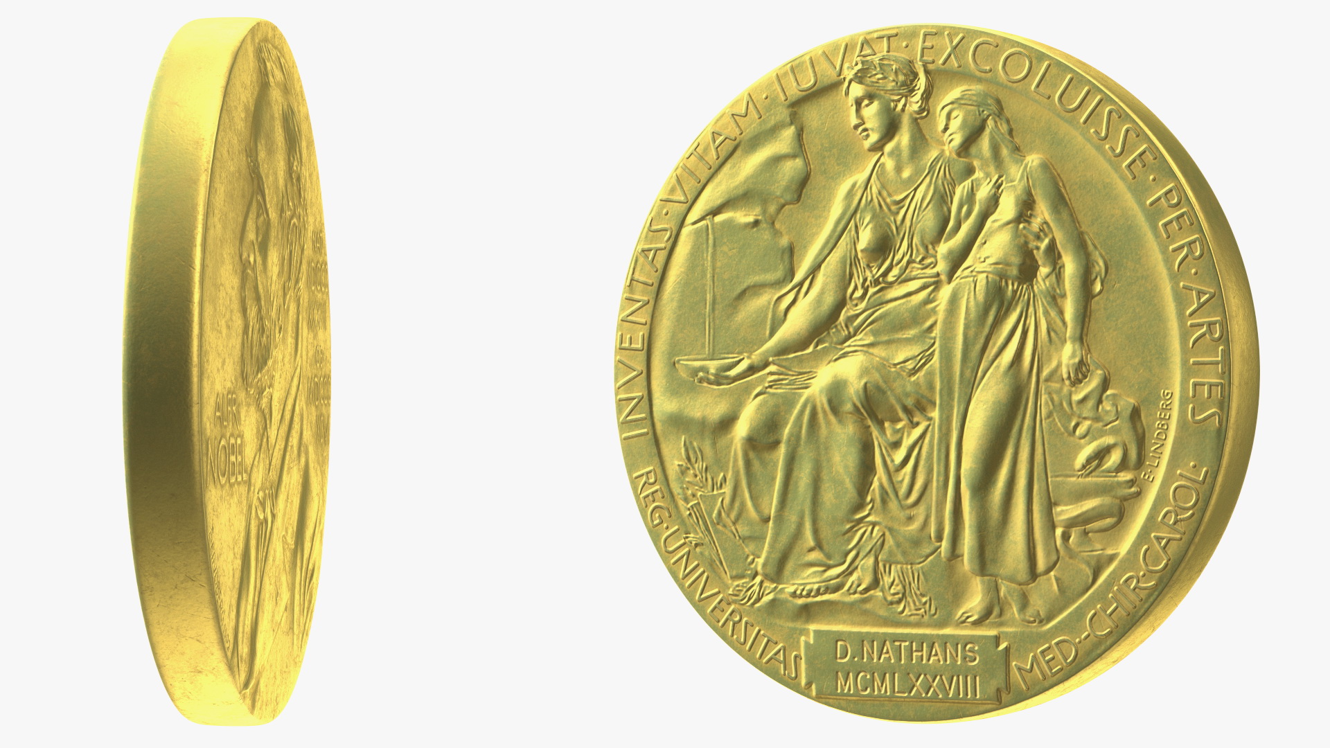 Nobel Medal in Physiology or Medicine 3D