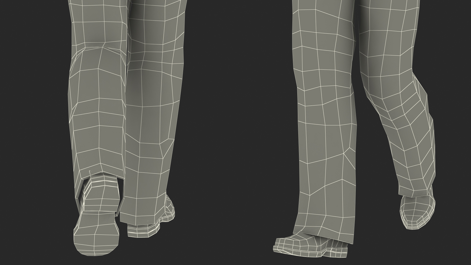 Black Teenager Dark Skin School Uniform Walking 3D