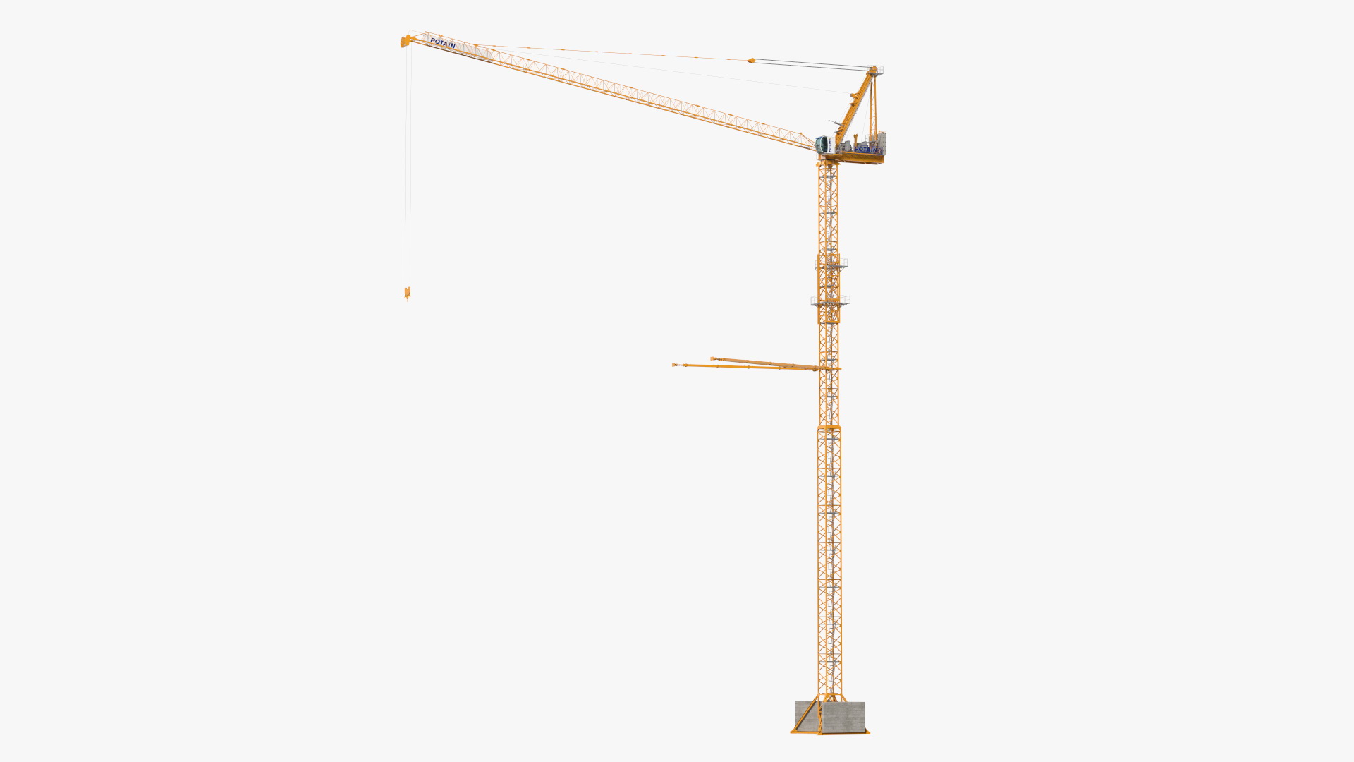 3D Potain MR 295 Luffing Jib Crane
