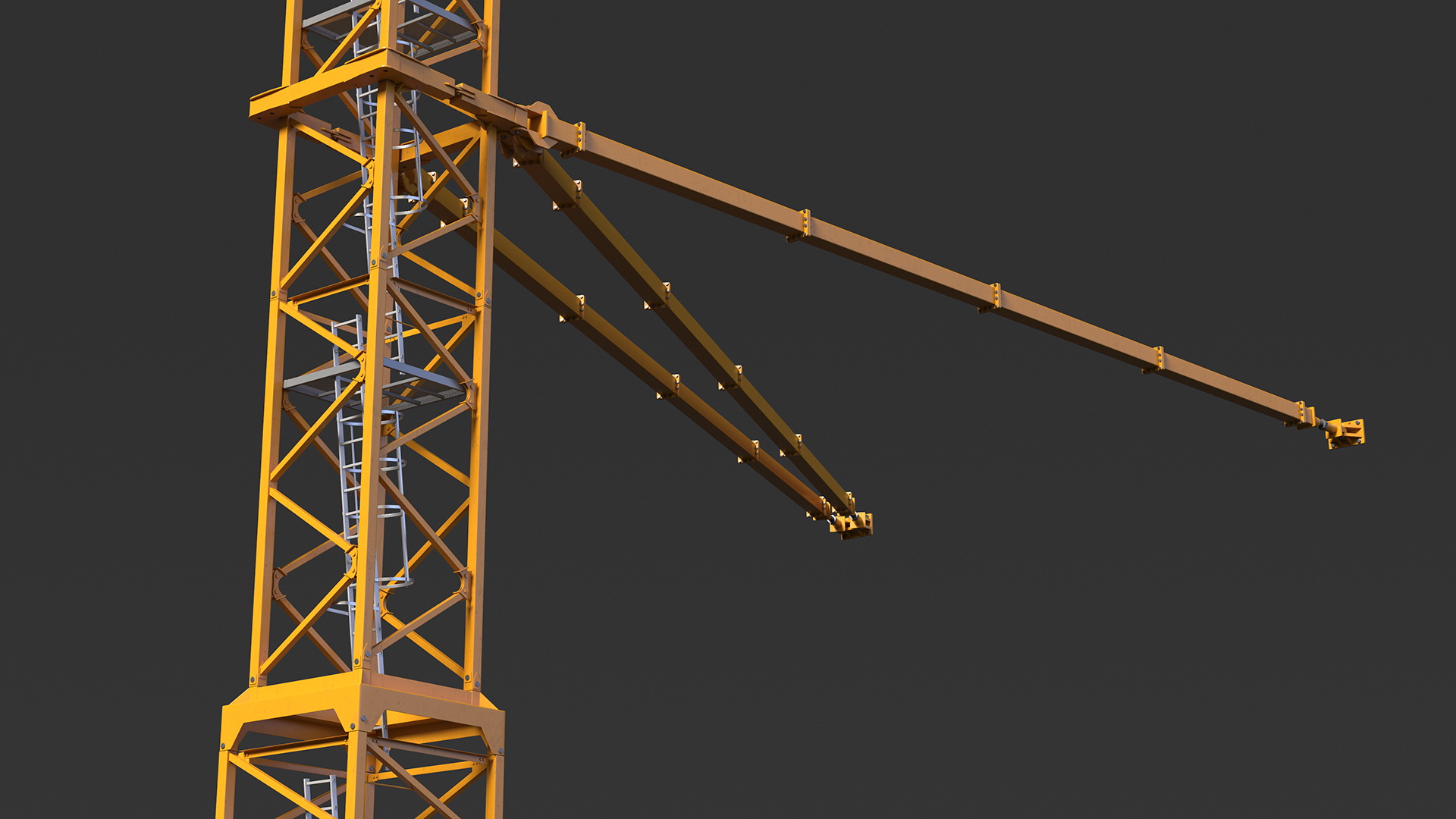 3D Potain MR 295 Luffing Jib Crane
