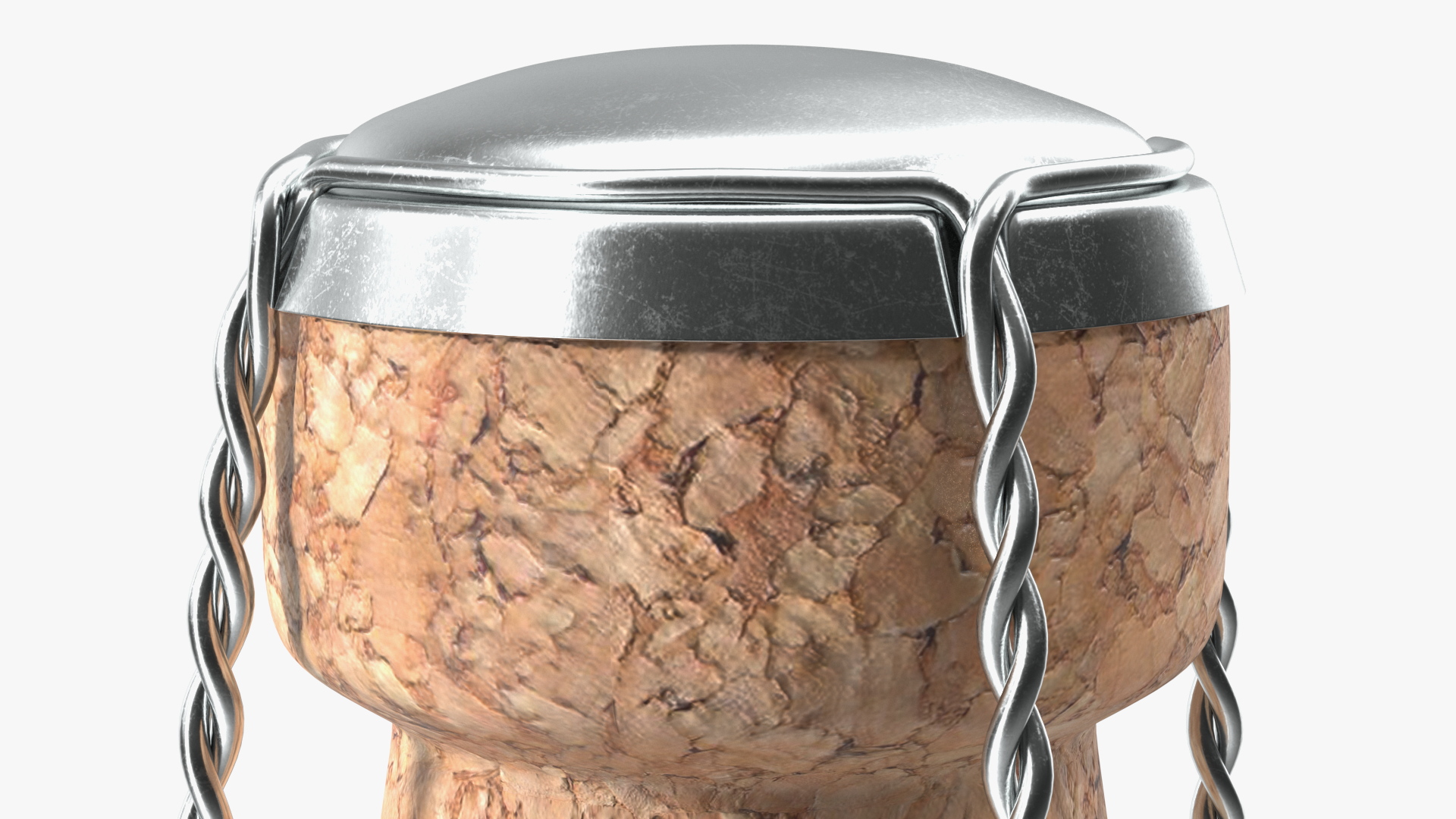 Wine Cork Upright with Wire Muzzle 3D model