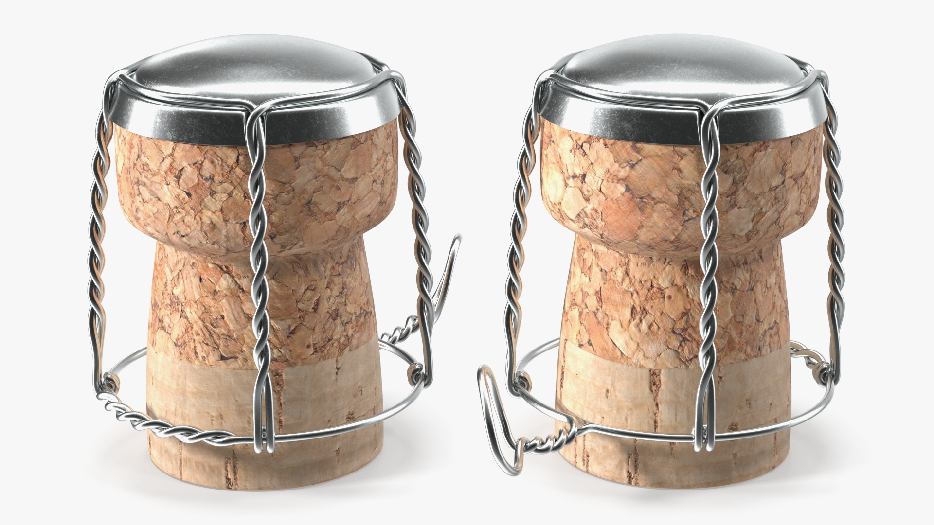 Wine Cork Upright with Wire Muzzle 3D model
