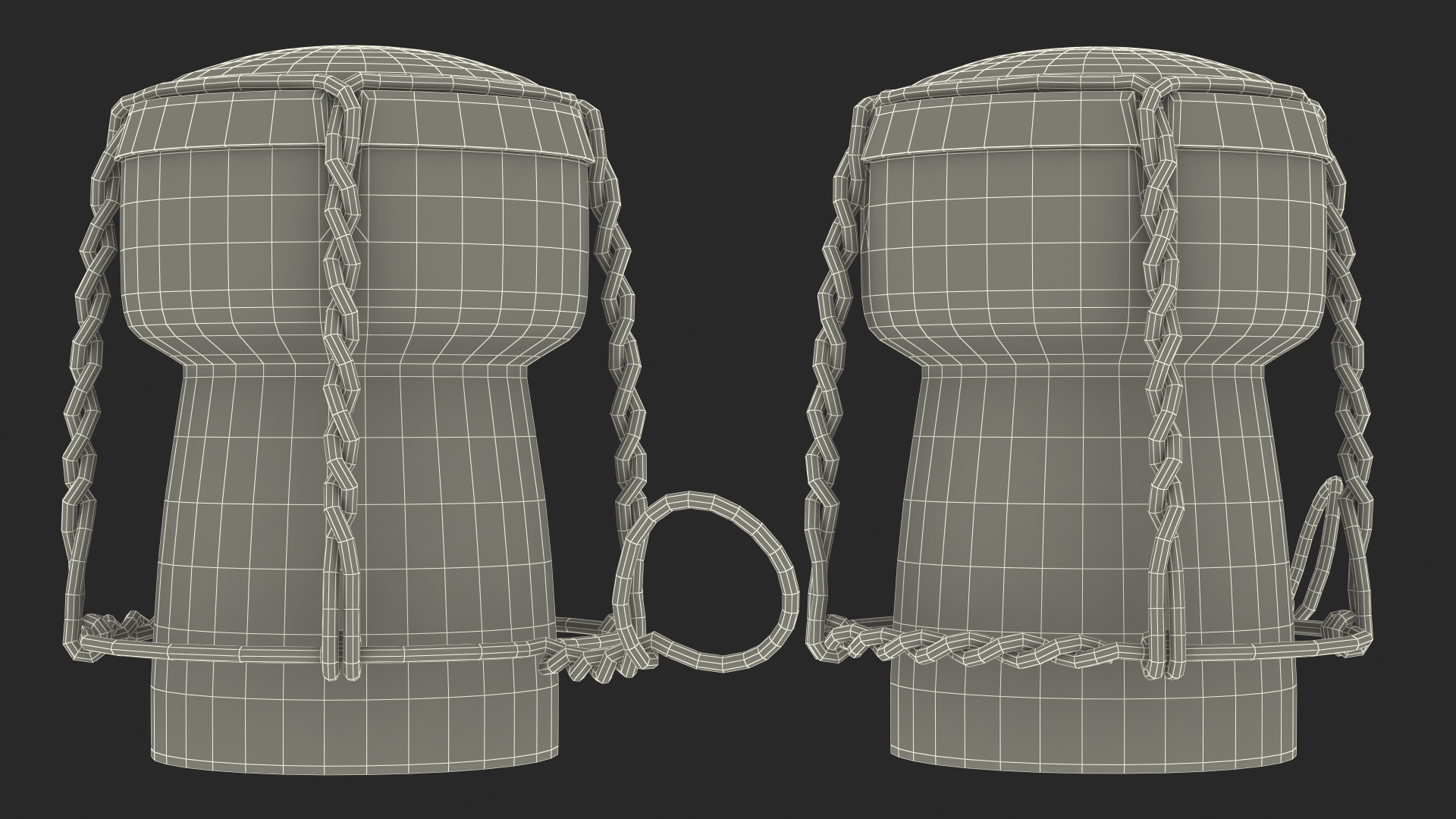 Wine Cork Upright with Wire Muzzle 3D model