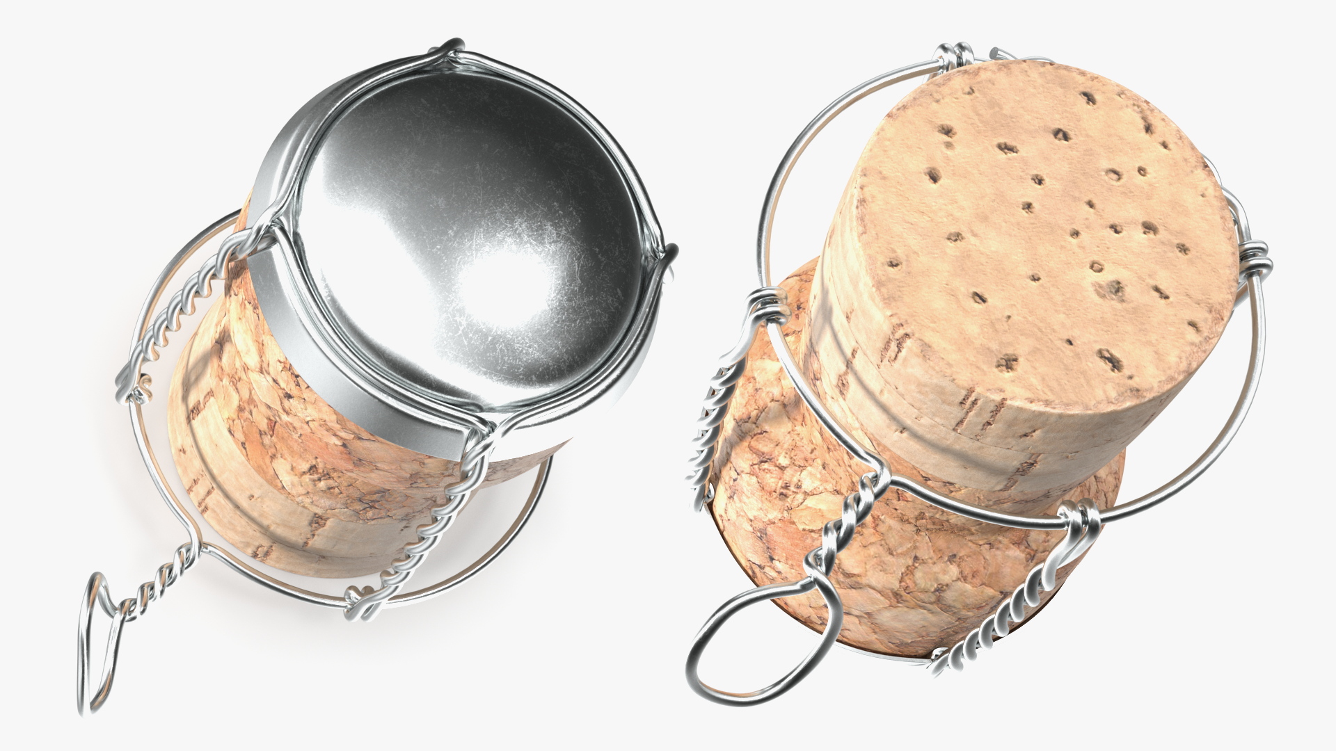 Wine Cork Upright with Wire Muzzle 3D model
