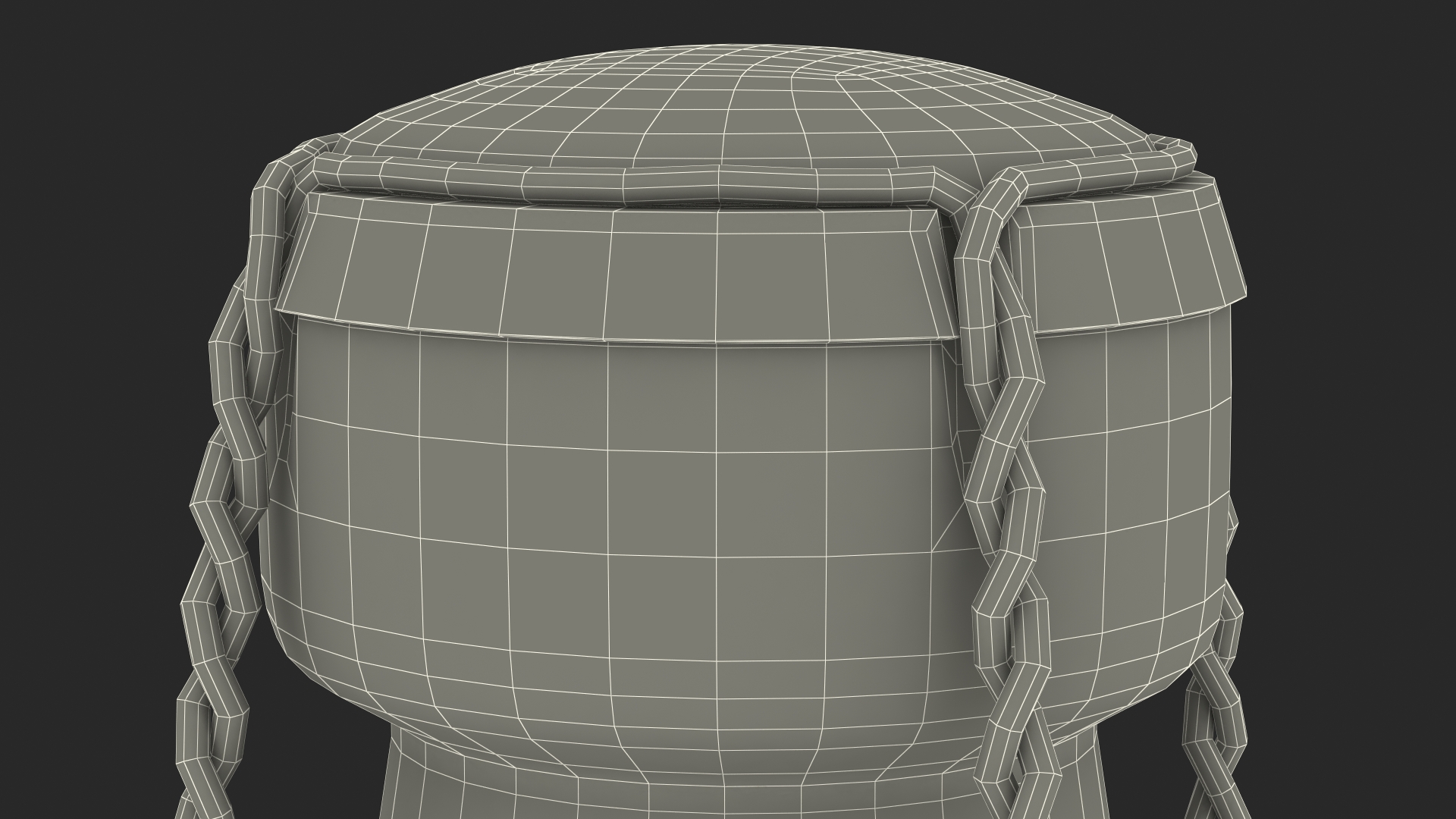 Wine Cork Upright with Wire Muzzle 3D model