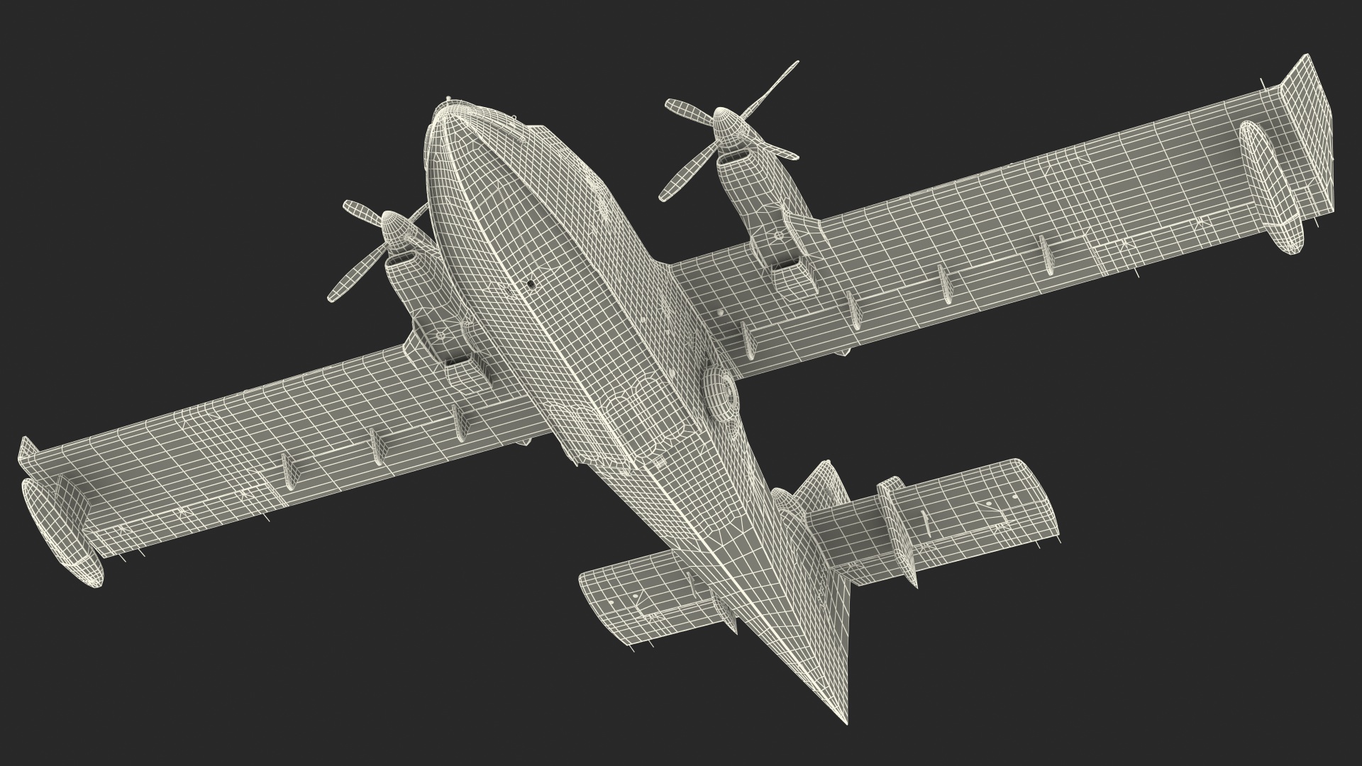 3D Canadair D415 Amphibious Water Bomber Rigged for Maya model