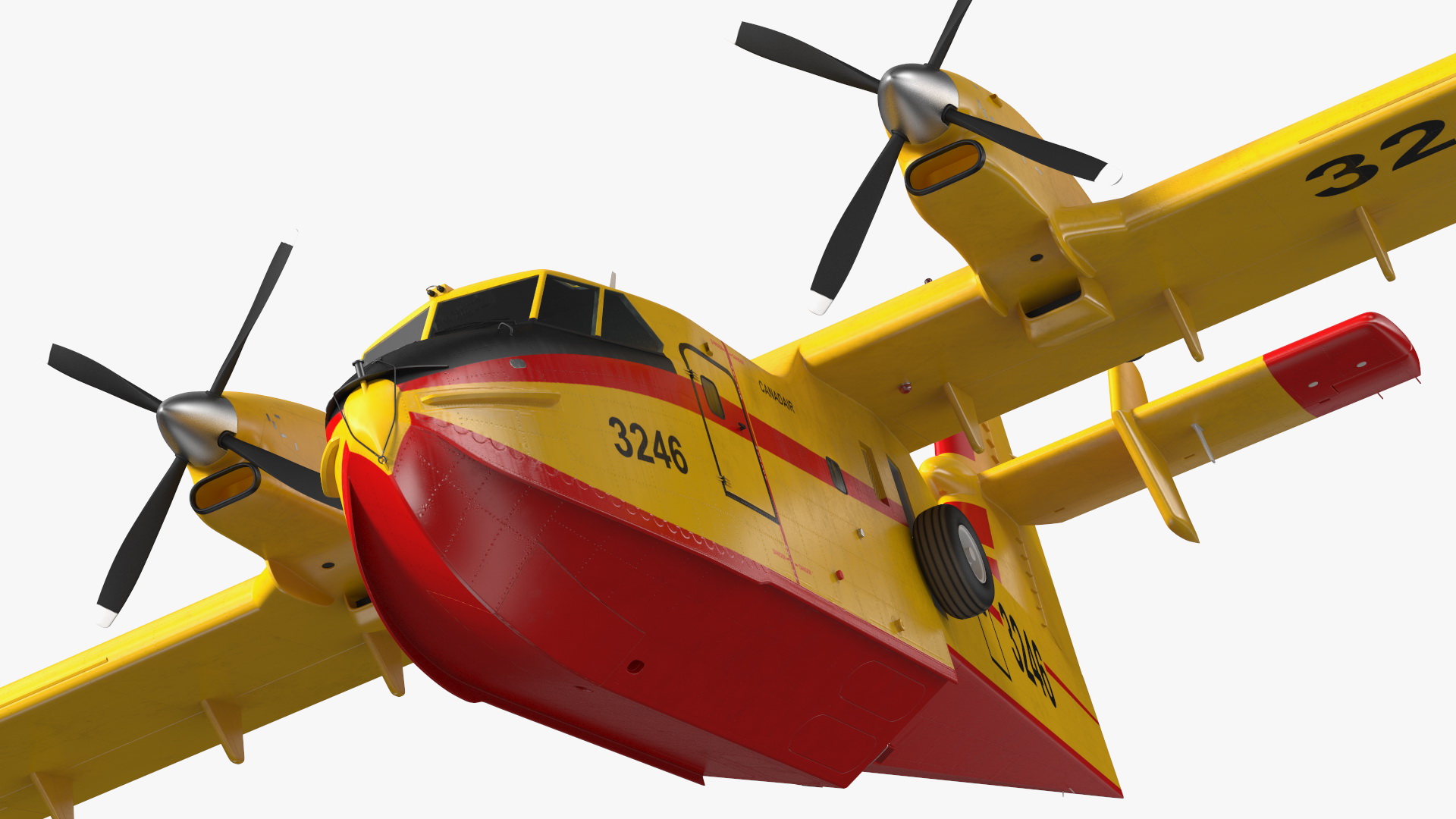 3D Canadair D415 Amphibious Water Bomber Rigged for Maya model