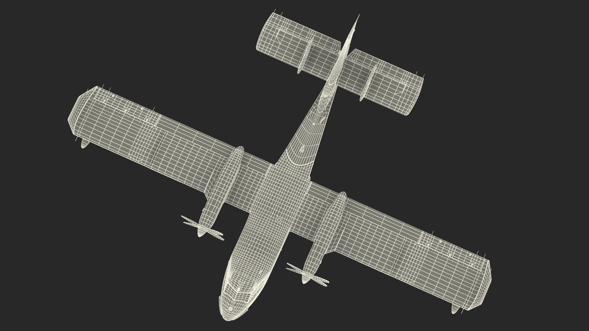 3D Canadair D415 Amphibious Water Bomber Rigged for Maya model