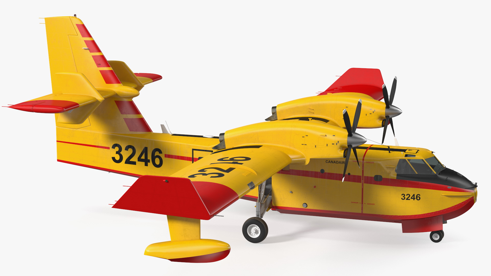 3D Canadair D415 Amphibious Water Bomber Rigged for Maya model