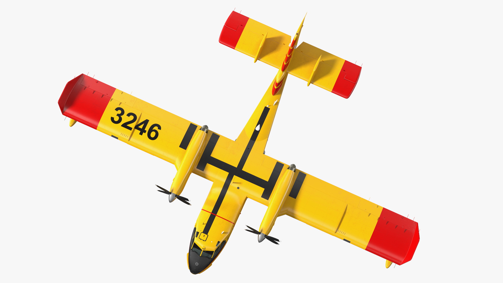 3D Canadair D415 Amphibious Water Bomber Rigged for Maya model
