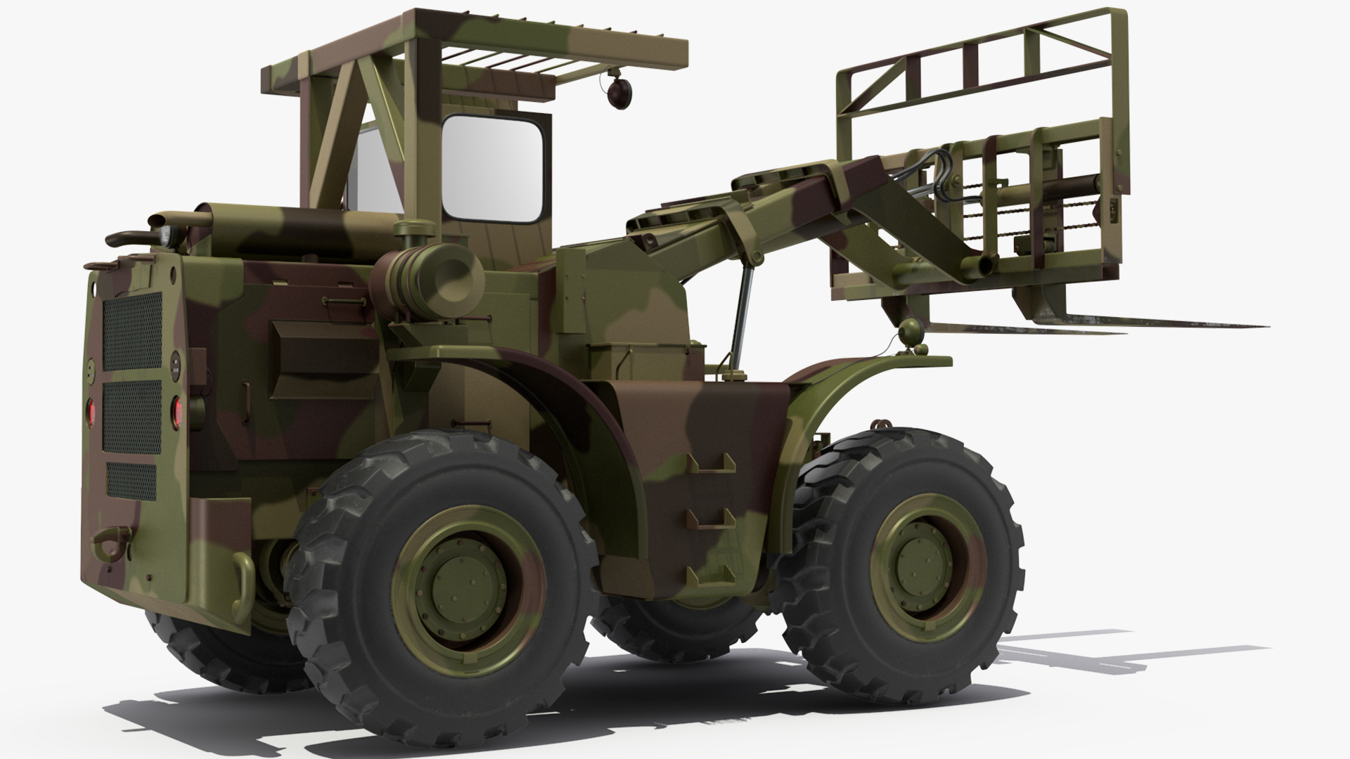 3D model Terrain Military Forklift Camo