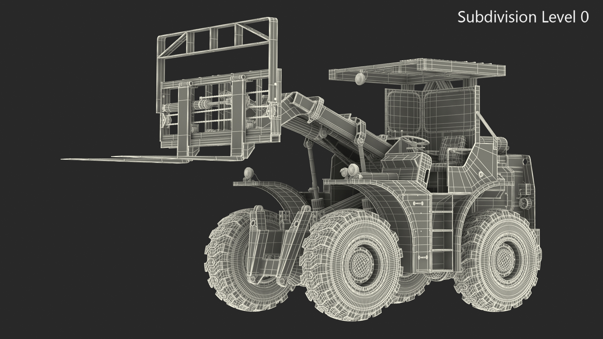 3D model Terrain Military Forklift Camo