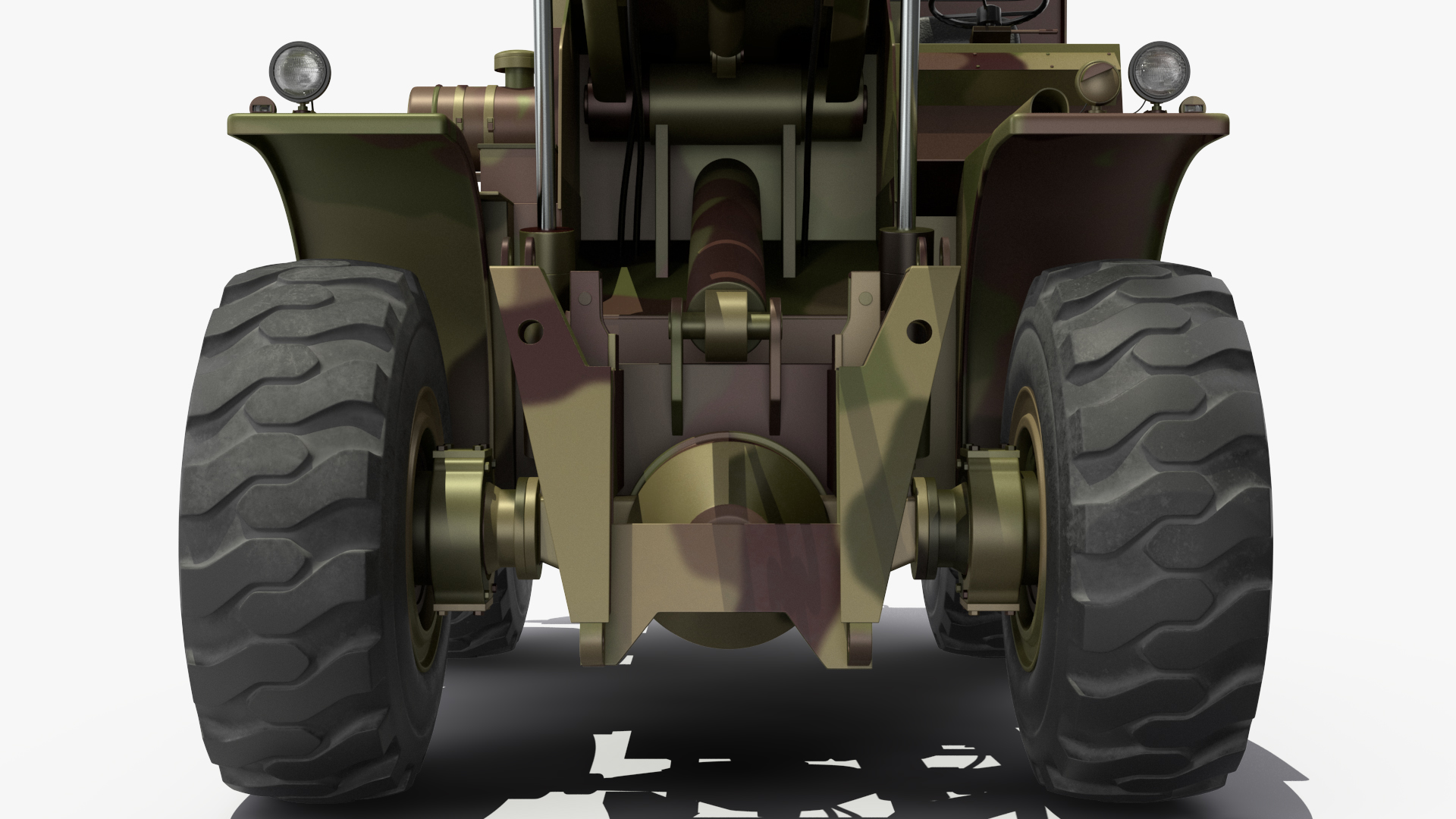 3D model Terrain Military Forklift Camo