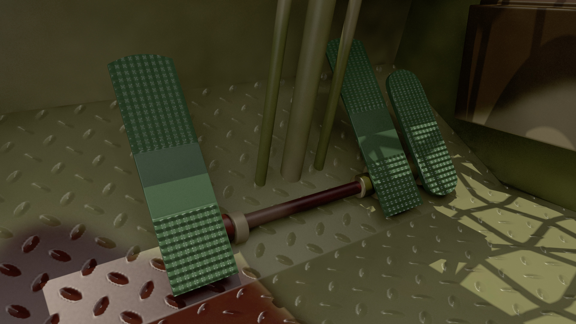 3D model Terrain Military Forklift Camo