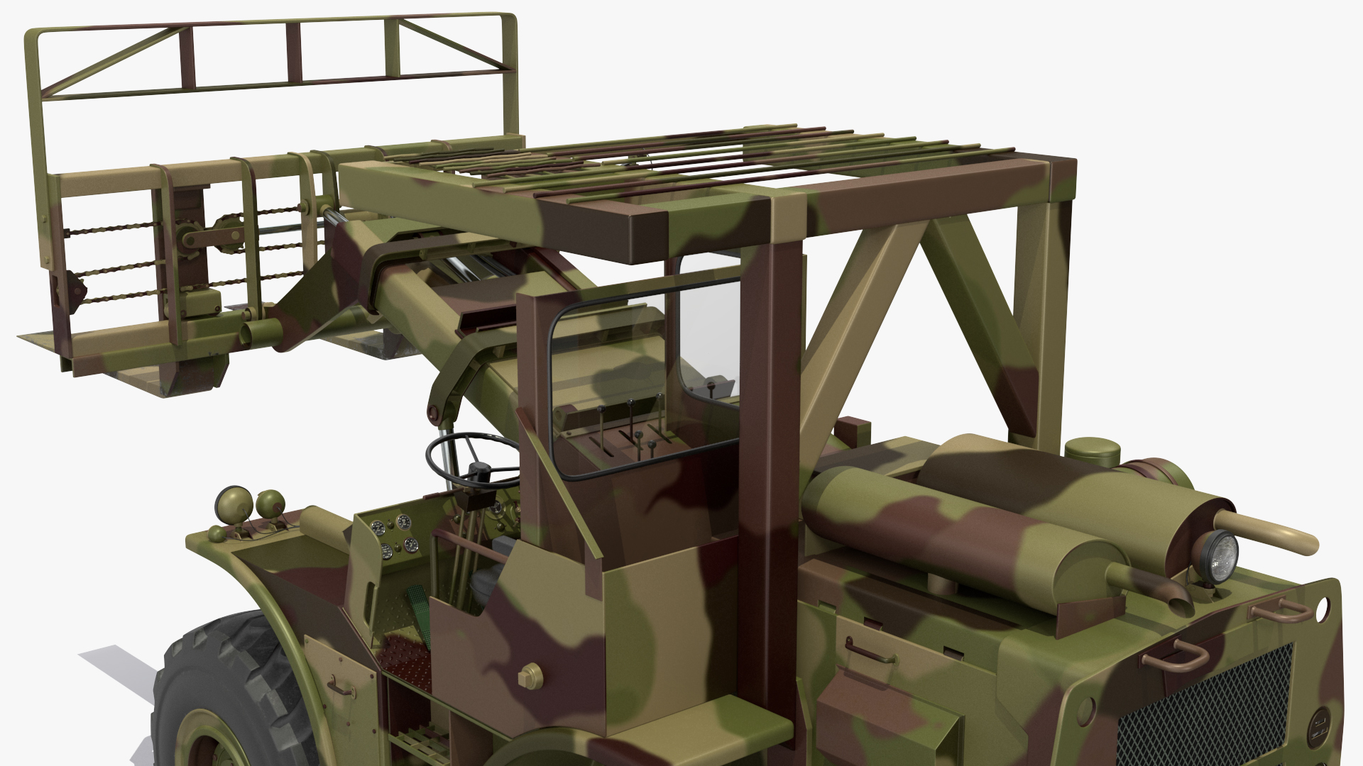 3D model Terrain Military Forklift Camo