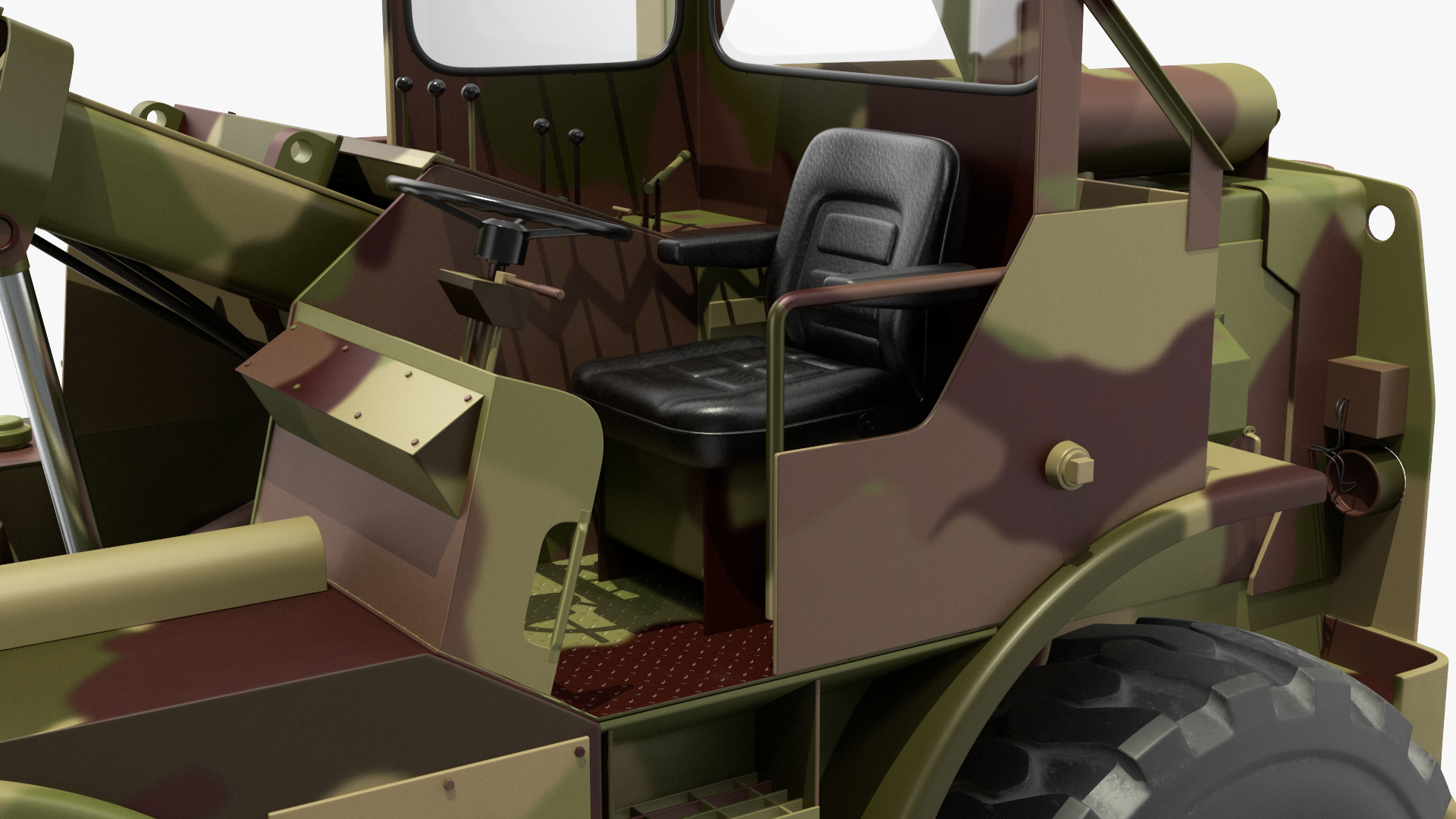 3D model Terrain Military Forklift Camo