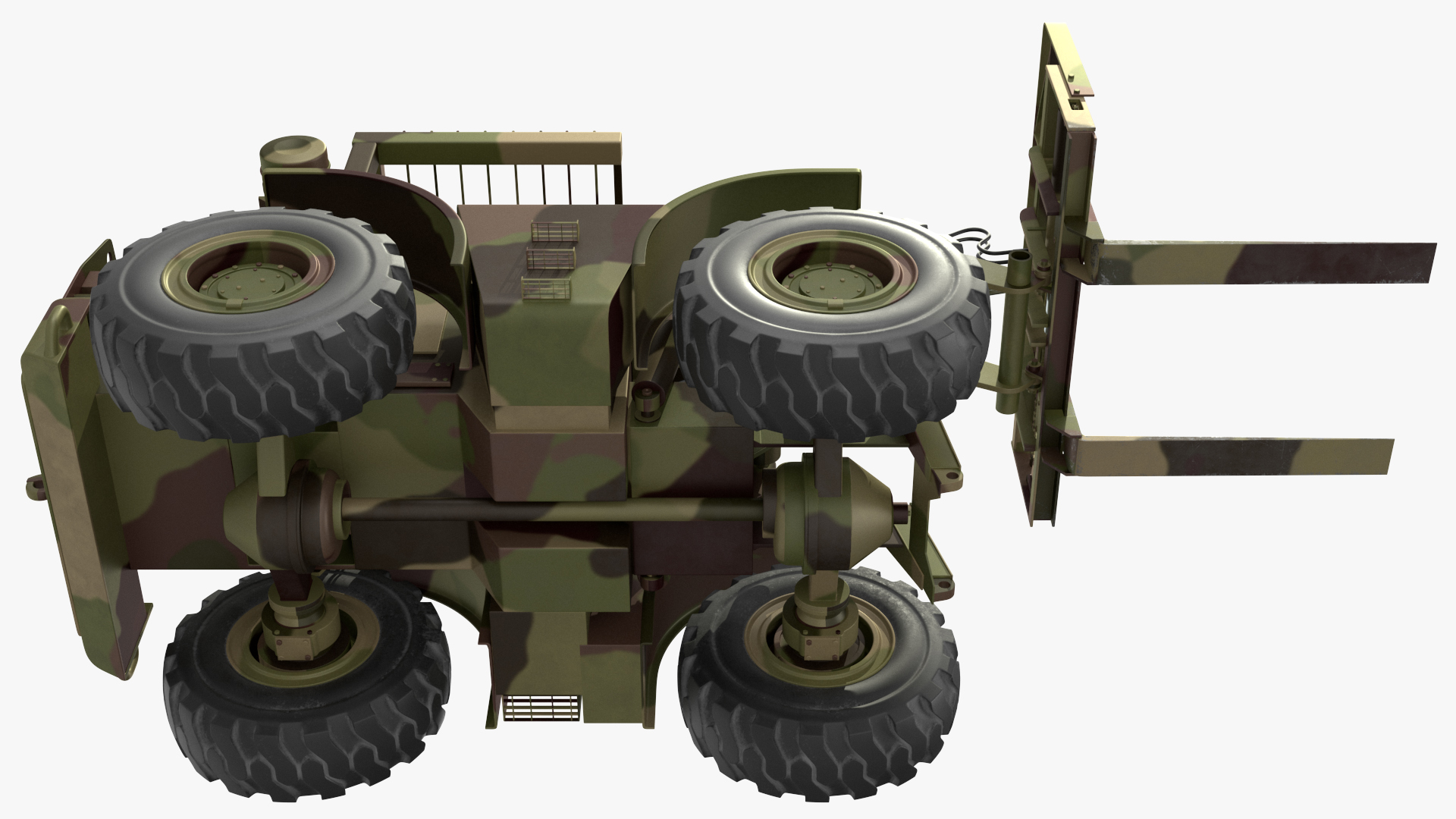 3D model Terrain Military Forklift Camo