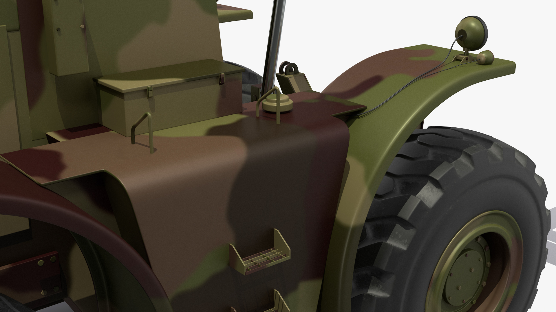3D model Terrain Military Forklift Camo