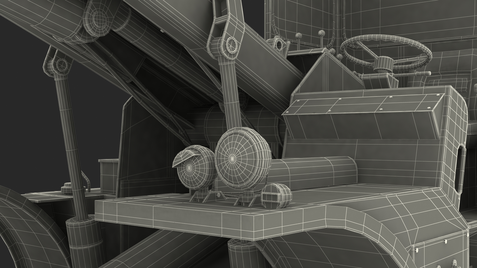 3D model Terrain Military Forklift Camo
