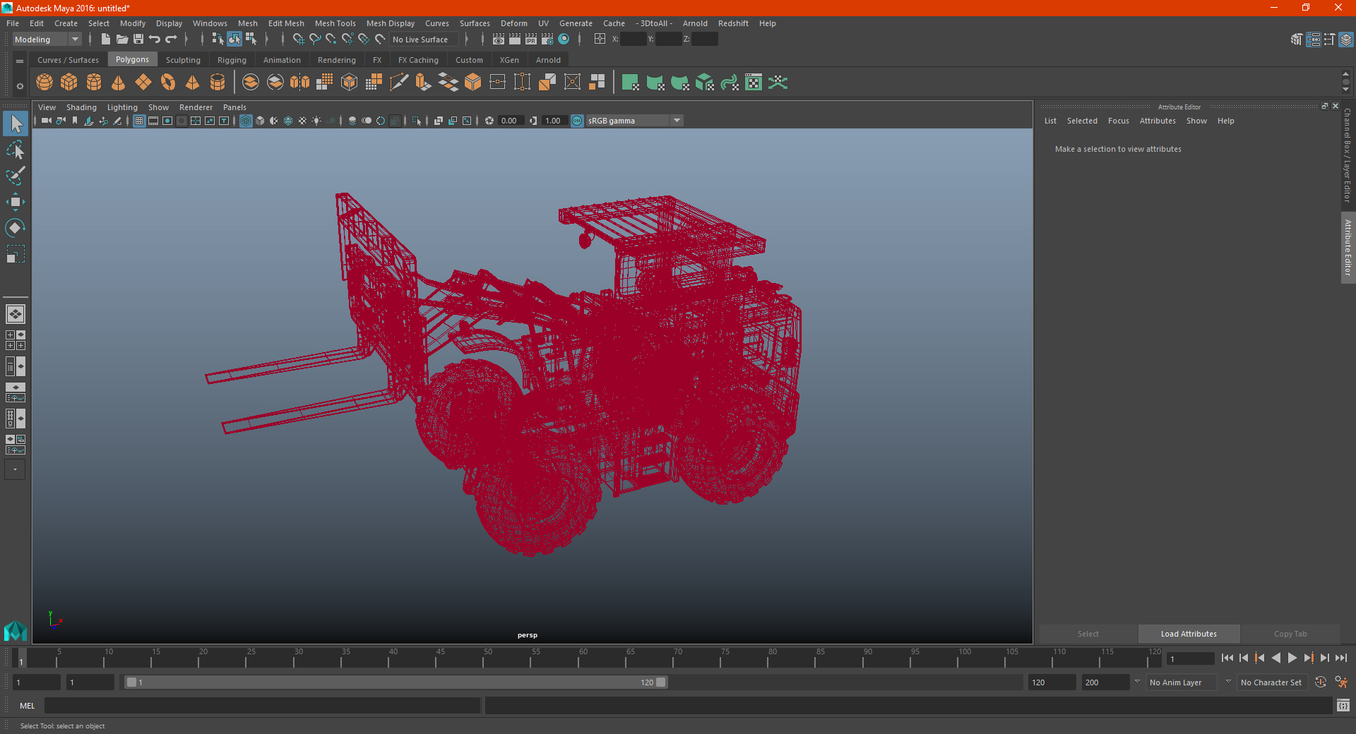 3D model Terrain Military Forklift Camo