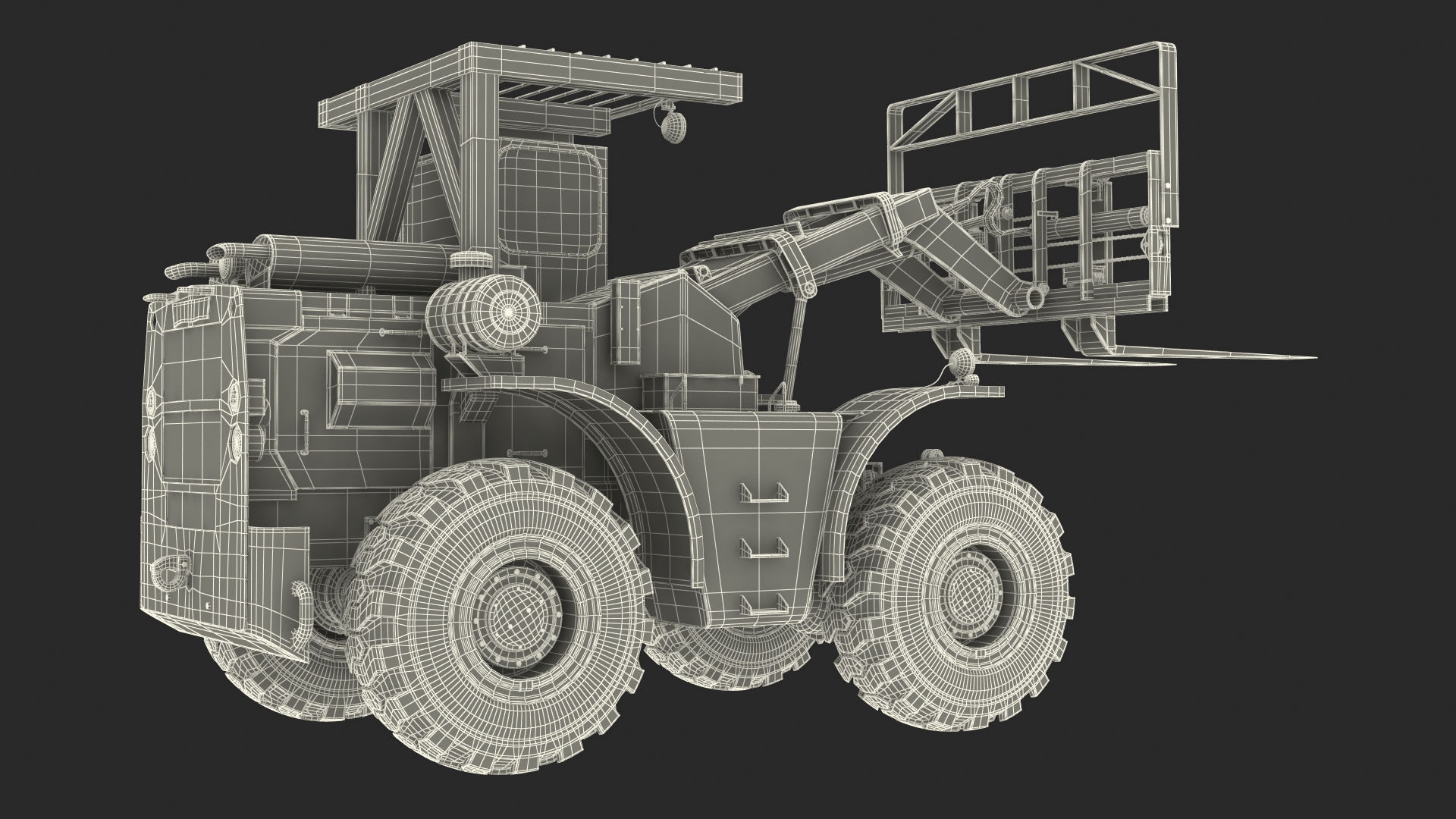 3D model Terrain Military Forklift Camo