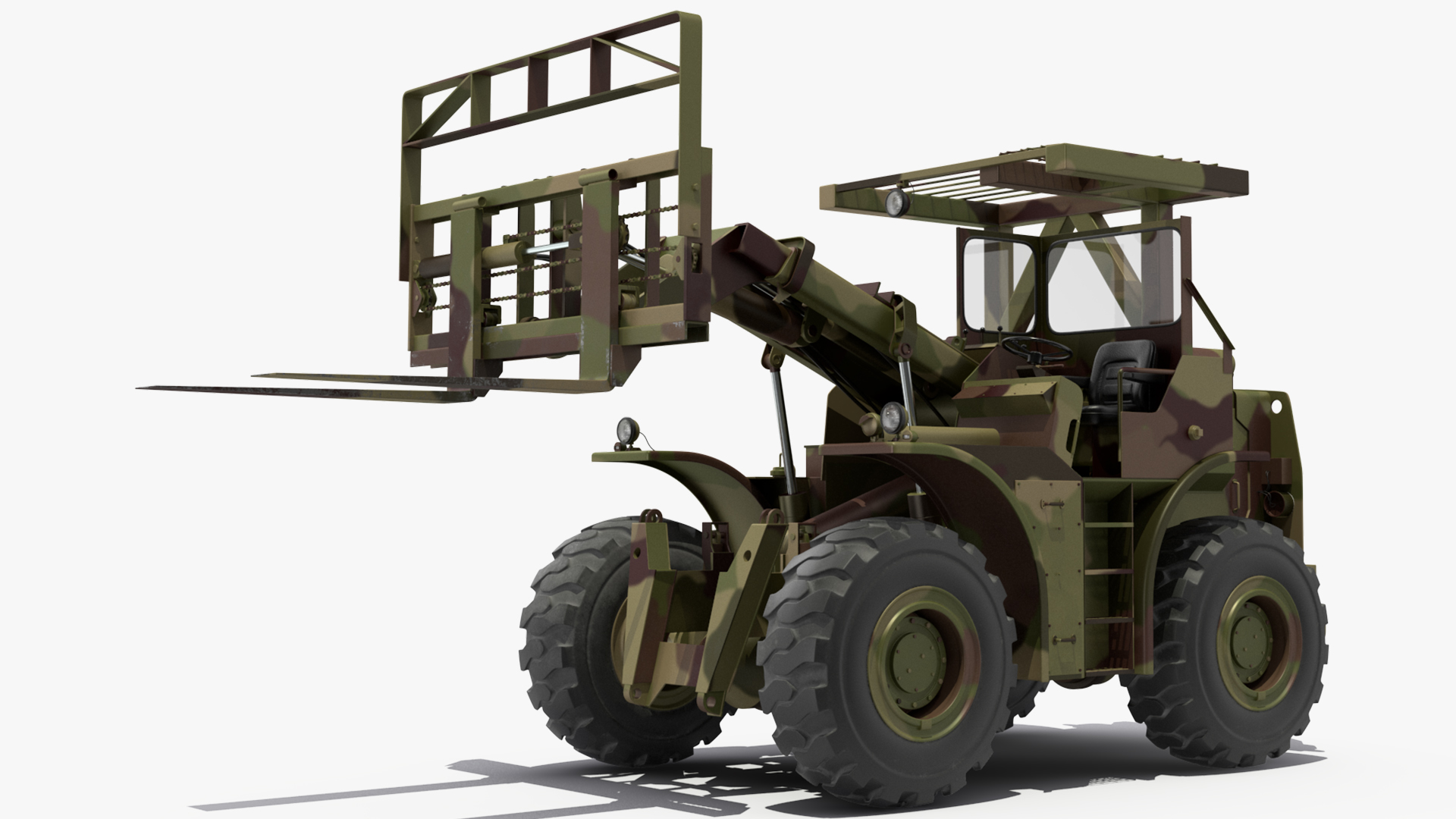 3D model Terrain Military Forklift Camo
