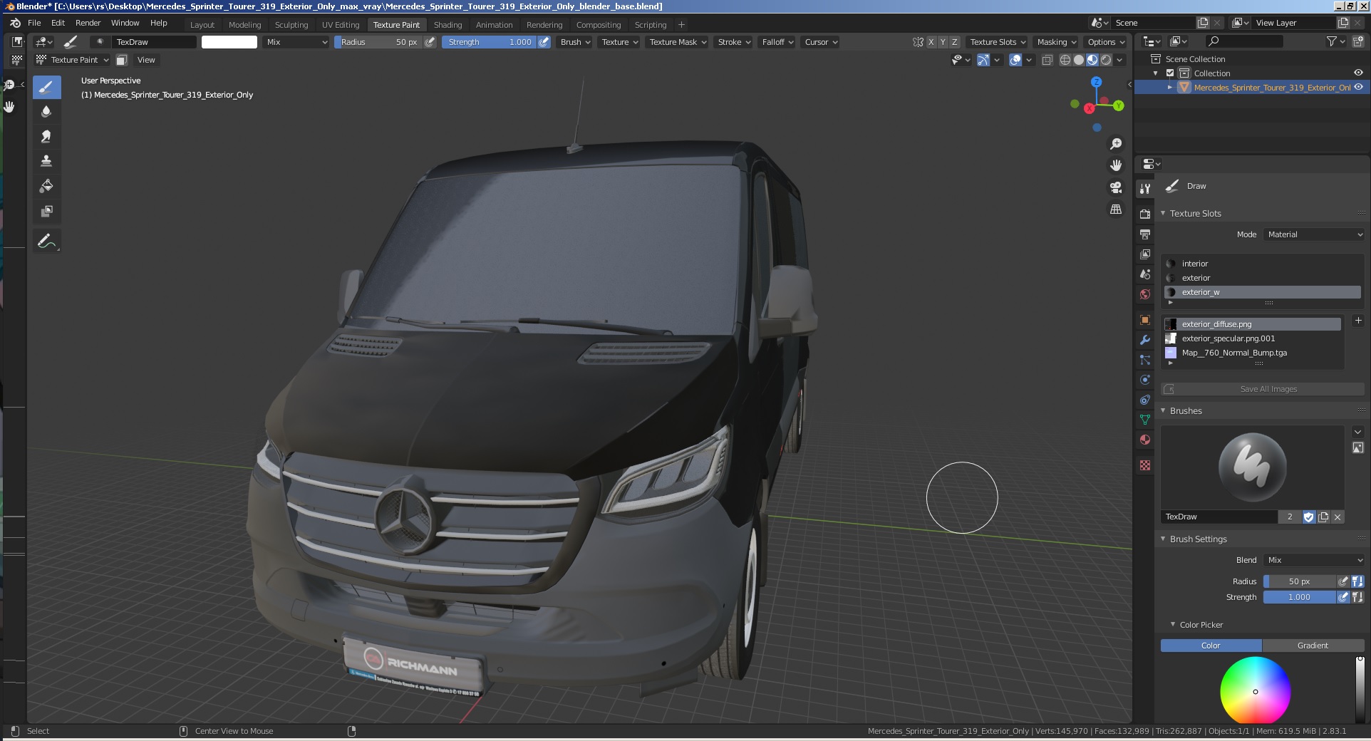 Mercedes Sprinter Tourer 319 Exterior Only 3D