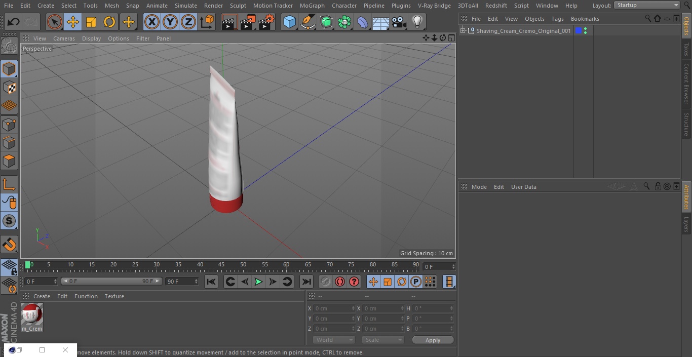3D Shaving Cream Cremo Original model