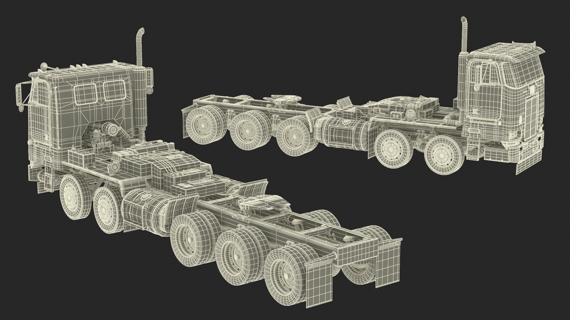 3D Peterbild 362 Cab Over for Transporter Erector Loader model