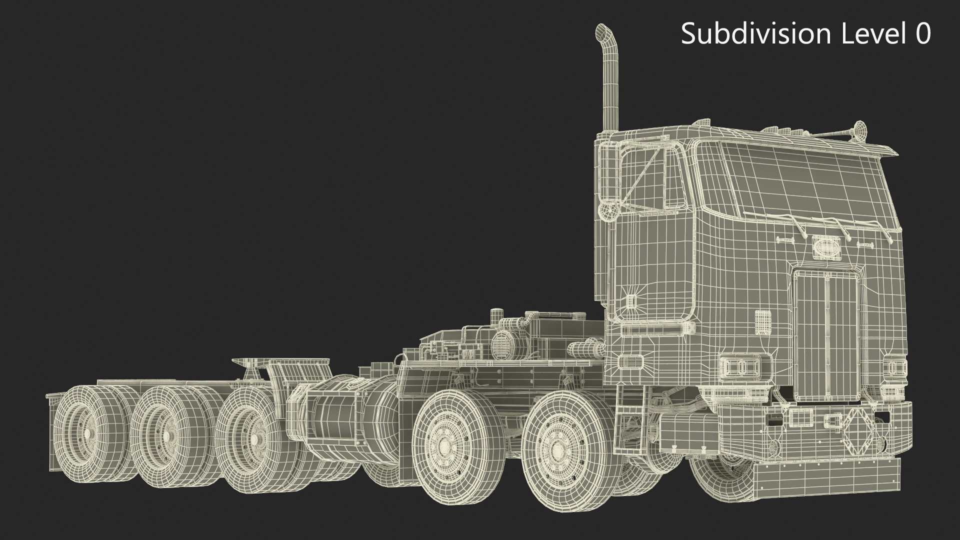 3D Peterbild 362 Cab Over for Transporter Erector Loader model