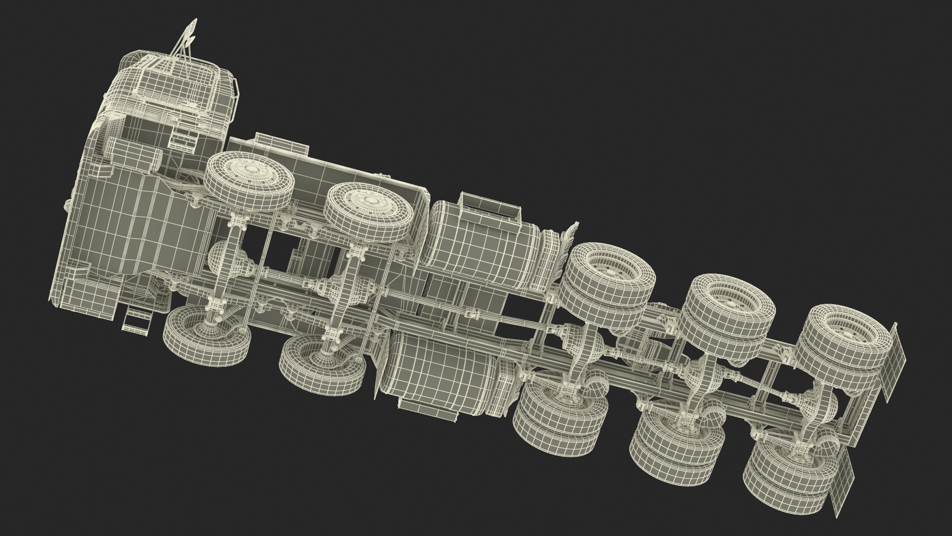 3D Peterbild 362 Cab Over for Transporter Erector Loader model