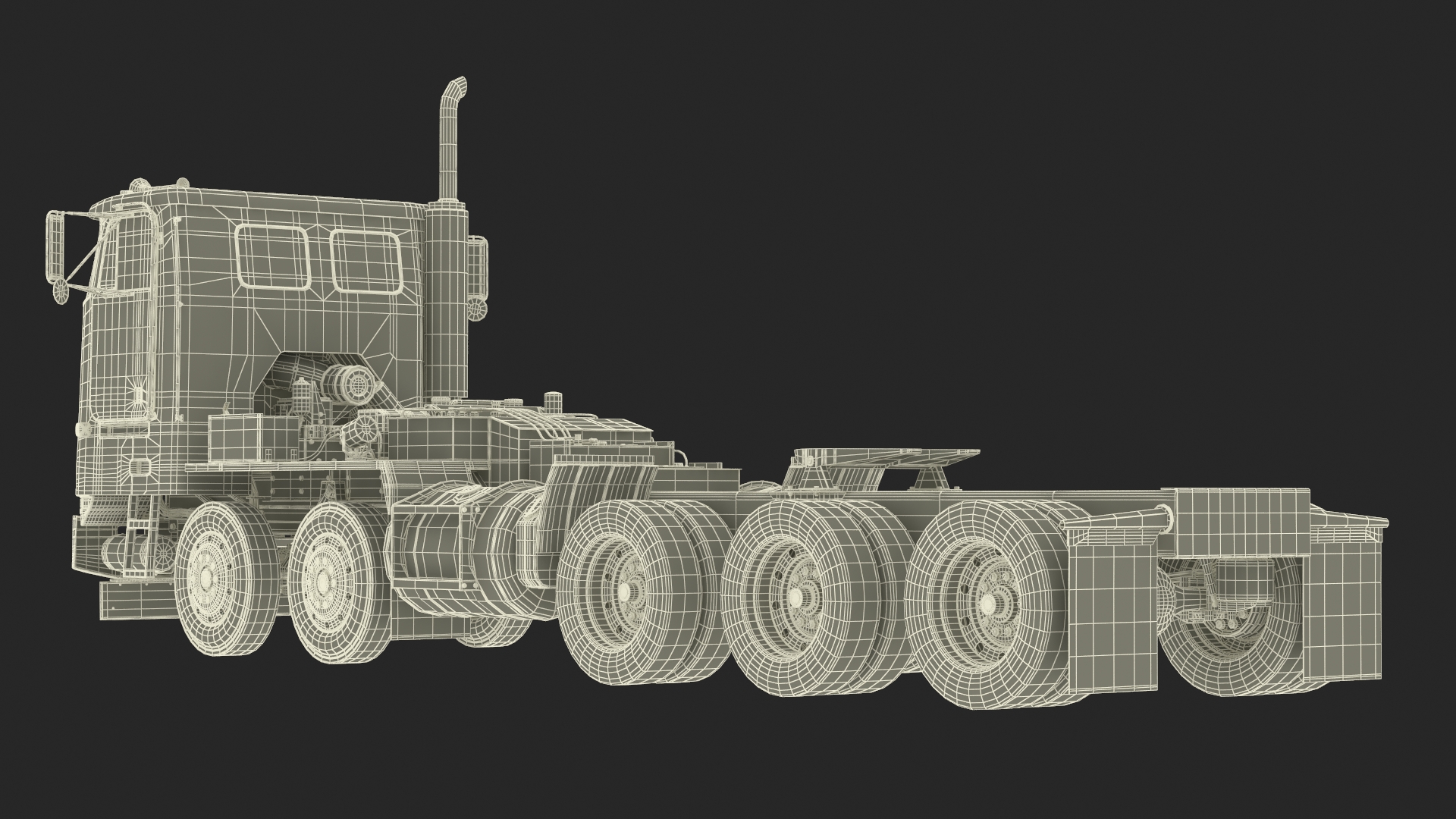 3D Peterbild 362 Cab Over for Transporter Erector Loader model