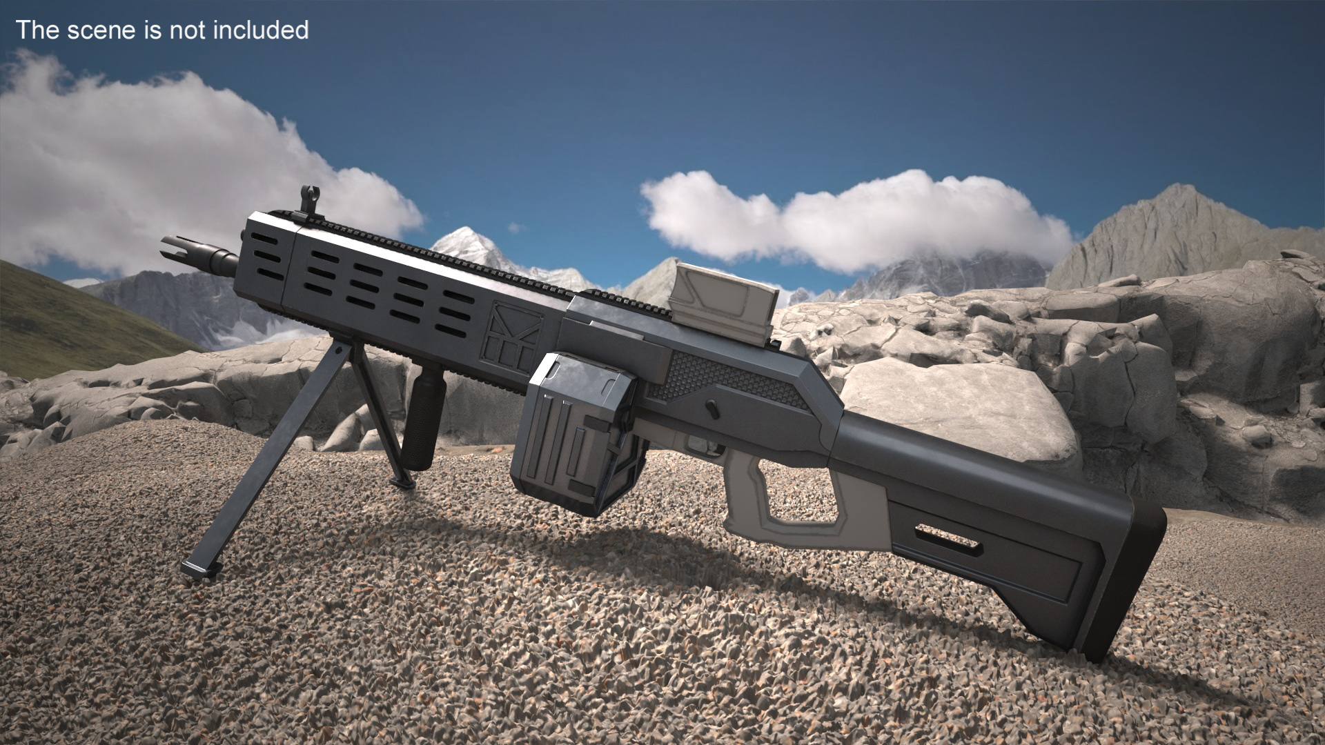Futuristic Machine Gun 3D