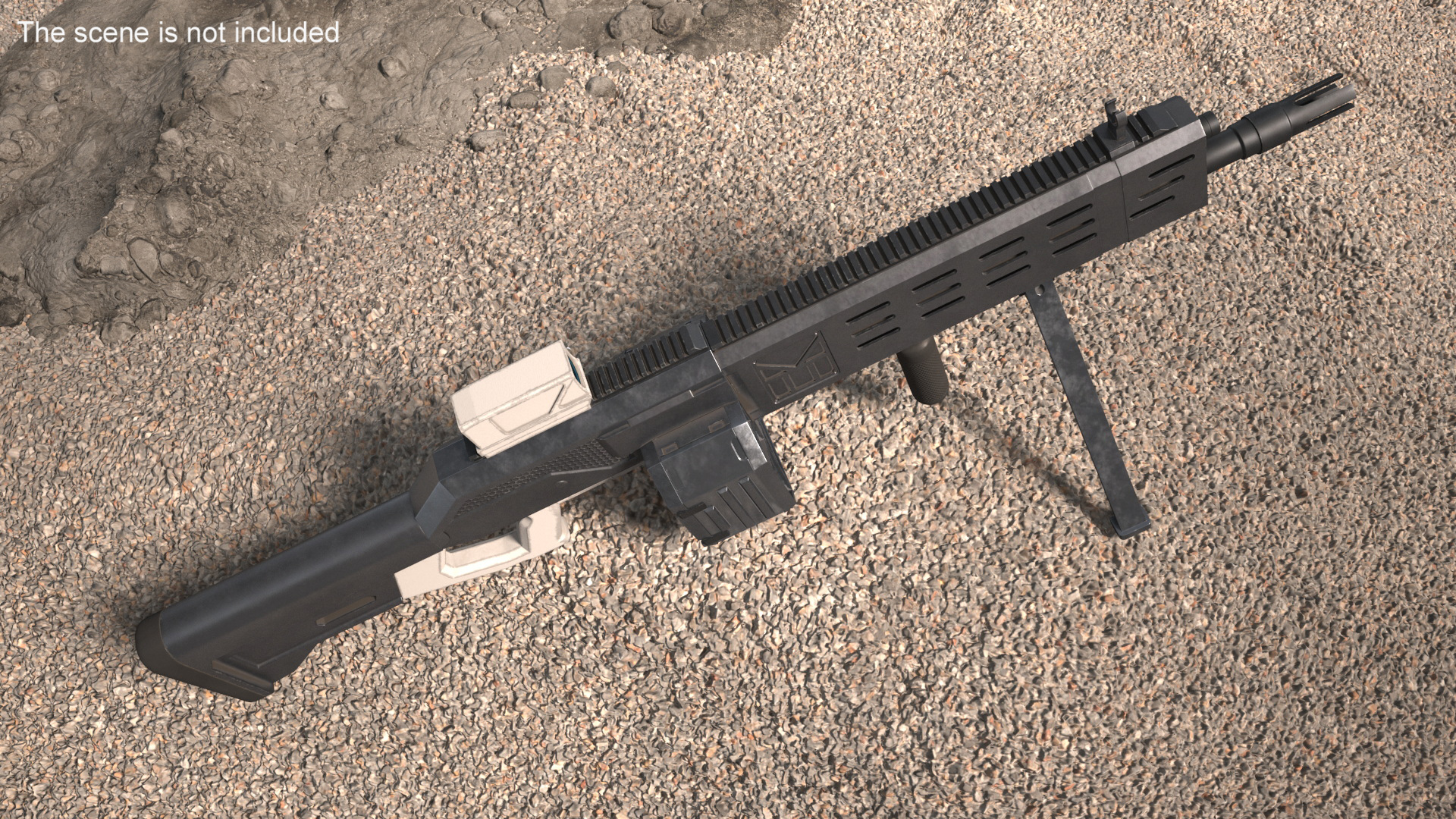 Futuristic Machine Gun 3D