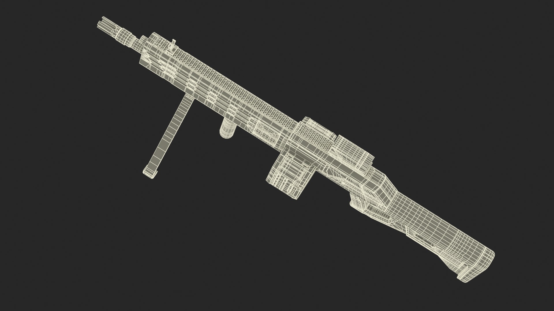 Futuristic Machine Gun 3D
