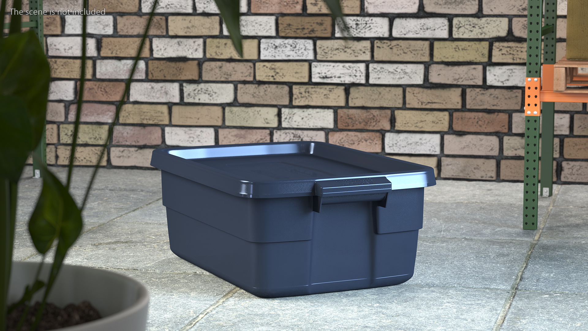 Rubbermaid Roughneck Stackable Storage Bin 10 Gallon 3D