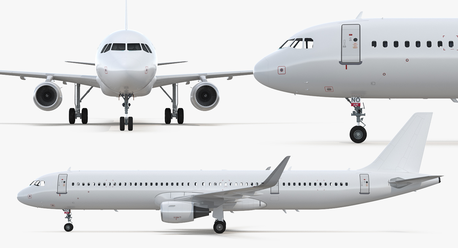 3D Airbus A321neo with Interior Generic