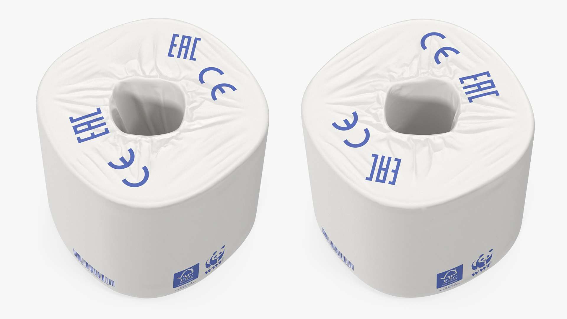 3D Individually Wrapped Toilet Paper Roll model