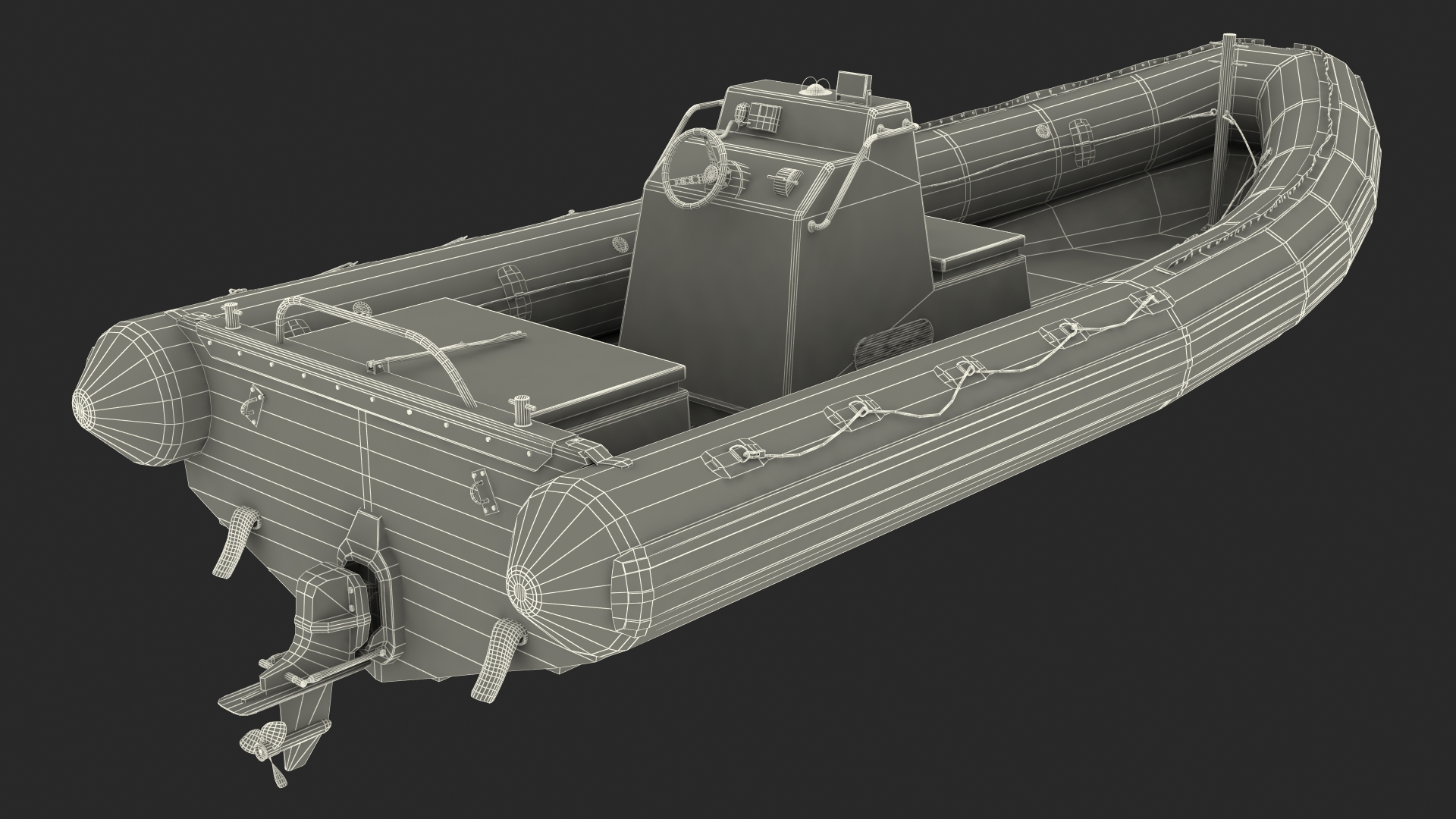 Inflatable Rescue Boat 3D