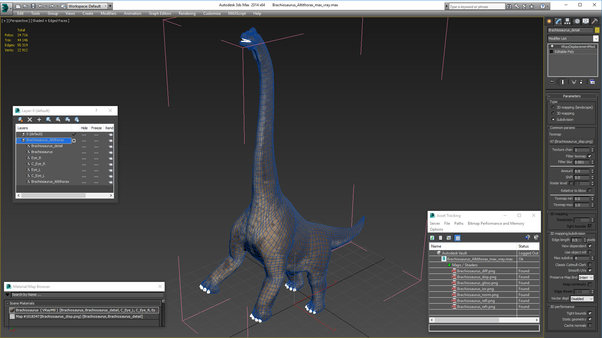 Brachiosaurus Altithorax 3D model