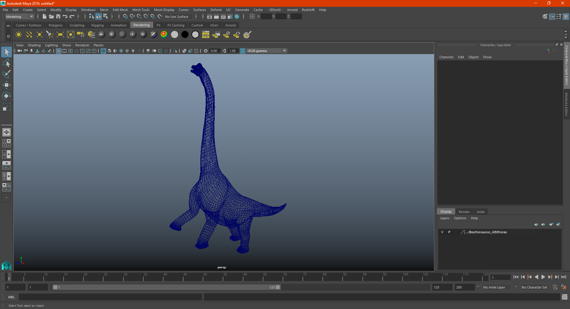 Brachiosaurus Altithorax 3D model