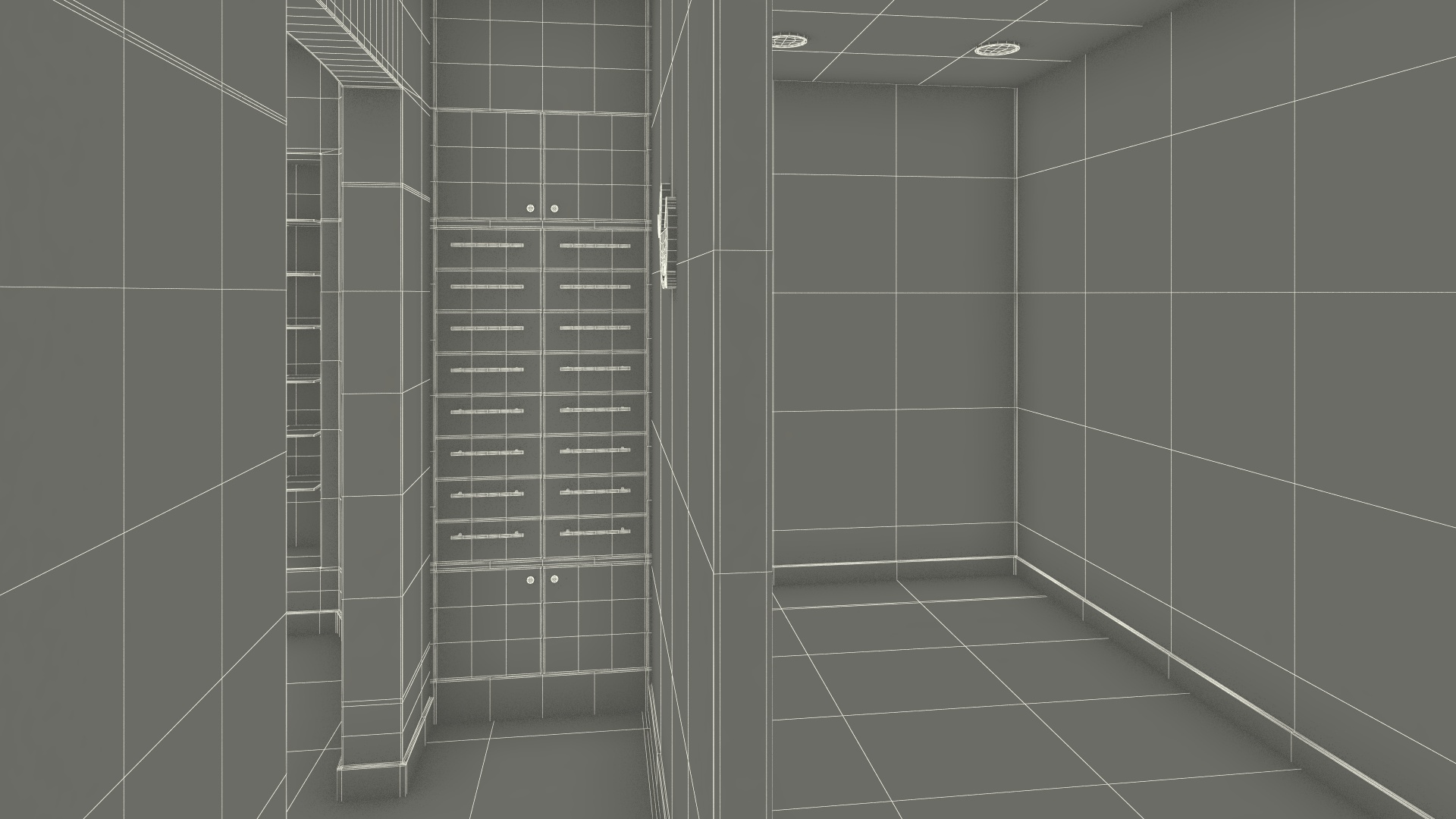 3D Pharmacy Store Interior Blue model