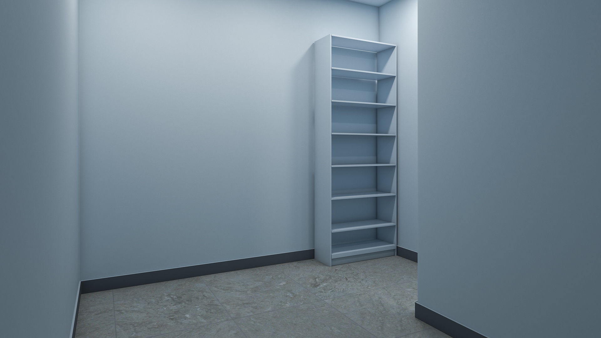 3D Pharmacy Store Interior Blue model