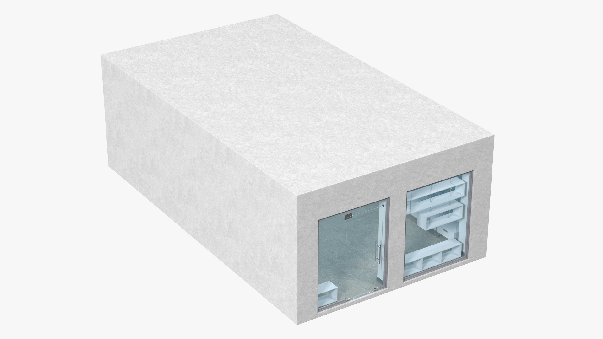 3D Pharmacy Store Interior Blue model